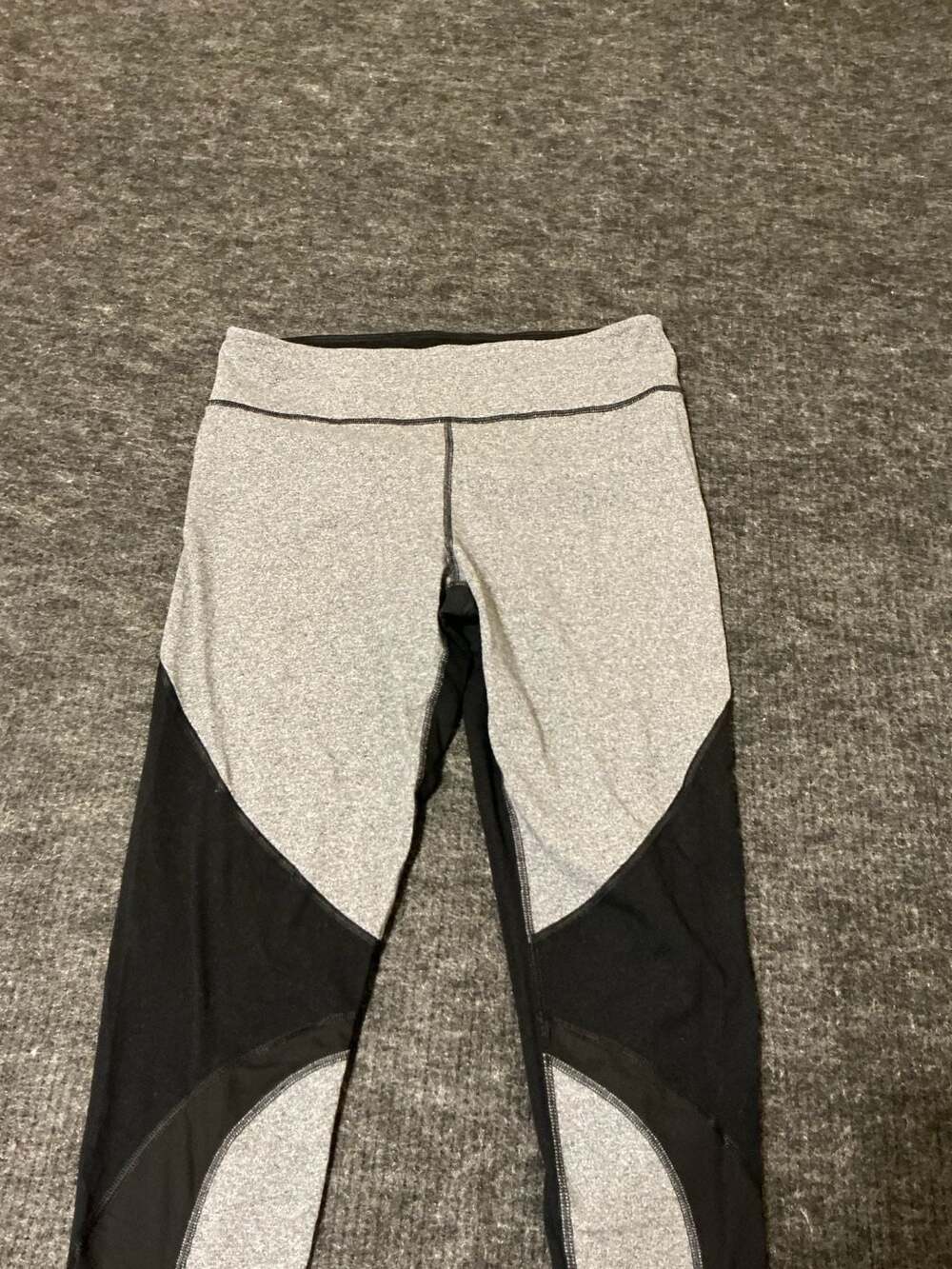 American Eagle Outfitters Hi-Rise Mesh Colorblock Leggings Womens XL Gray/Black